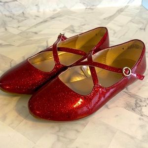 Children’s Place red sparkly dress shoes.